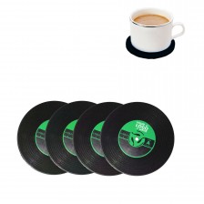 PVC Vinyl Round Record Shaped Coaster